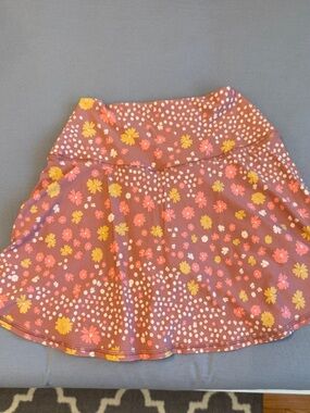 aerie Floral Rust Pink and Yellow Skort